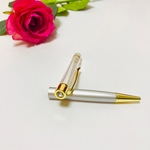 ハーバリウムペン 3本セット  ゴールドトップジュエル  シルバー