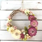〜ドライフラワーのリース ピンク〜