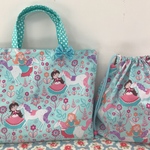 入園、入学準備  レッスンバッグ 女との子ユニコーン柄
