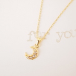 248*"for you"　simple♪　moon　ネックレス　