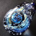 《地球》　とんぼ玉　ペンダント　宇宙　ガラス　銀河　星