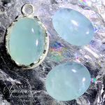 【宝石質結晶✧】アクアマリン/オーバルカボション・AAA＋ランク✧【宝石質の透明感！■全シャイニーレッセンス入り■】約10×8mm【１石】セット【パキスタン産✧】