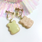 くまビスケット イヤリング／ピアス(イエロー)