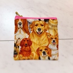 sale!レアなUSAコットン 表も裏も丸ごと犬柄ミニポーチ