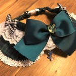 犬・猫の首輪　29～33　cocoちゃんリボンチョーカー　ブラックウォッチ・チェック・姫