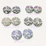 選べる♡ミナペルホネン くるみボタンピアス／イヤリング
