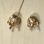 ●15㎜● GOLD FLOWER BEADS CAP PARTS