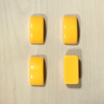 YELLOW RECTANGLE DOME CABOCHONS PARTS