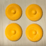 VINTAGE YELLOW DESIGN CABOCHONS