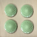 VINTAGE PASTEL GREEN WHIP DESIGN CABOCHONS