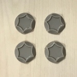 VINTAGE GRAY ROUND DESIGN CABOCHONS