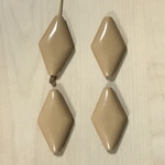 VINTAGE BEIGE BROWN DIAMOND BEADS