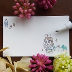 可愛いナース💉お大事に🌼メッセージカード