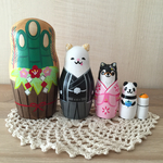 C様ペットオーダー品＊お正月マトリョーシカ＊お着物ワンちゃんと門松