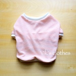 ❉完成品❉胴58 ピンクボーダーシャツ★pink×white ✧フレンチブルドッグ フレブル パグ✧