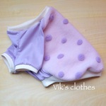 ❉完成品❉胴55 pink&purple⭐︎ドットラグラン ✧フレンチブルドッグ フレブル パグ✧
