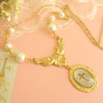 ♡Vintage Cross Cabochon necklace♡