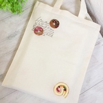  Cafe-sweets☆羊毛刺繍トート〜ロールケーキ♡