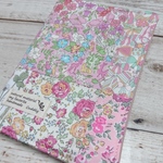 【sale】リバティパッチ＊手帳カバー＊栞の紐つき＊ピンク