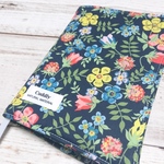 【sale】リバティ【Edenham～エデナム～】＊手帳カバー＊栞の紐つき＊モノトーン