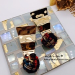 幾何学GOLD＊tweed bowl ピアス/イヤリング