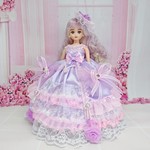 リカちゃん お姫様ドレス 一点物☆パープル×ピンク