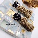 classic tassel＊rose cabochon ピアス/イヤリング