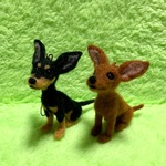 r様ご注文品ミニピン ブラタン＆レッドちゃんストラップ