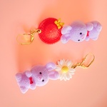 🐰ファンシーマスコット耳飾り🐰紫うさぎ