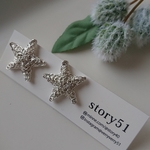 silverのキラキラスターピアス