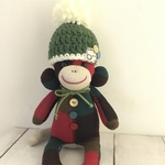 ソックモンキー(クリスマスカラー)