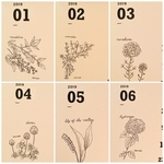 2019カレンダー✴︎植物イラスト✴︎