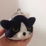 はちわれねこさんのコロリンがま口
