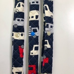 ★水筒肩紐カバー★リバーシブル★車ネイビー、車ブルー★１点