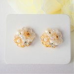フラワーブーケピアス💐✨（ホワイト）