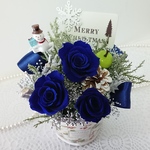 クリスマスポットアレンジ～Blue～