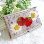 デコレーション名刺入れ■押し花と押しフルーツ🍓／カードケース