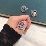 カメオリング❥パープル