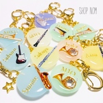 ❤︎×900【名入れオーダー】マカロンカラー楽器キーホルダー