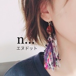 引き揃え糸＊タッセル大ぶりピアス＊