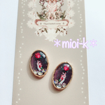« 感謝価格» パープルブラックのRose🌹ピアス/イヤリング