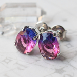 glass jewel【purple＆pink】 ピアス/イヤリング変更可