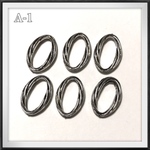 A-1  アンティークシルバー  アクリル オーバルリング