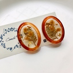 べっ甲ミモザピアス