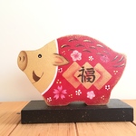 2019年風水ラッキーカラーの干支の置物