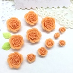 樹脂 薔薇 パーツ・中より少し大きめ 8 樹脂粘土 ローズ