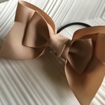 ☆ヘアゴム☆　ひとつくくり用  clover♡ribbon  ベージュ