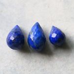 m様ご注文分＊天然石＊ラピスラズリ　ドロップ　ブリオレット　ビーズ＊4個セット