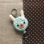 nejimaro様オーダー品空色ウサギのリールキーホルダー