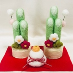 再販15 羊毛フェルト 門松 鏡餅セット